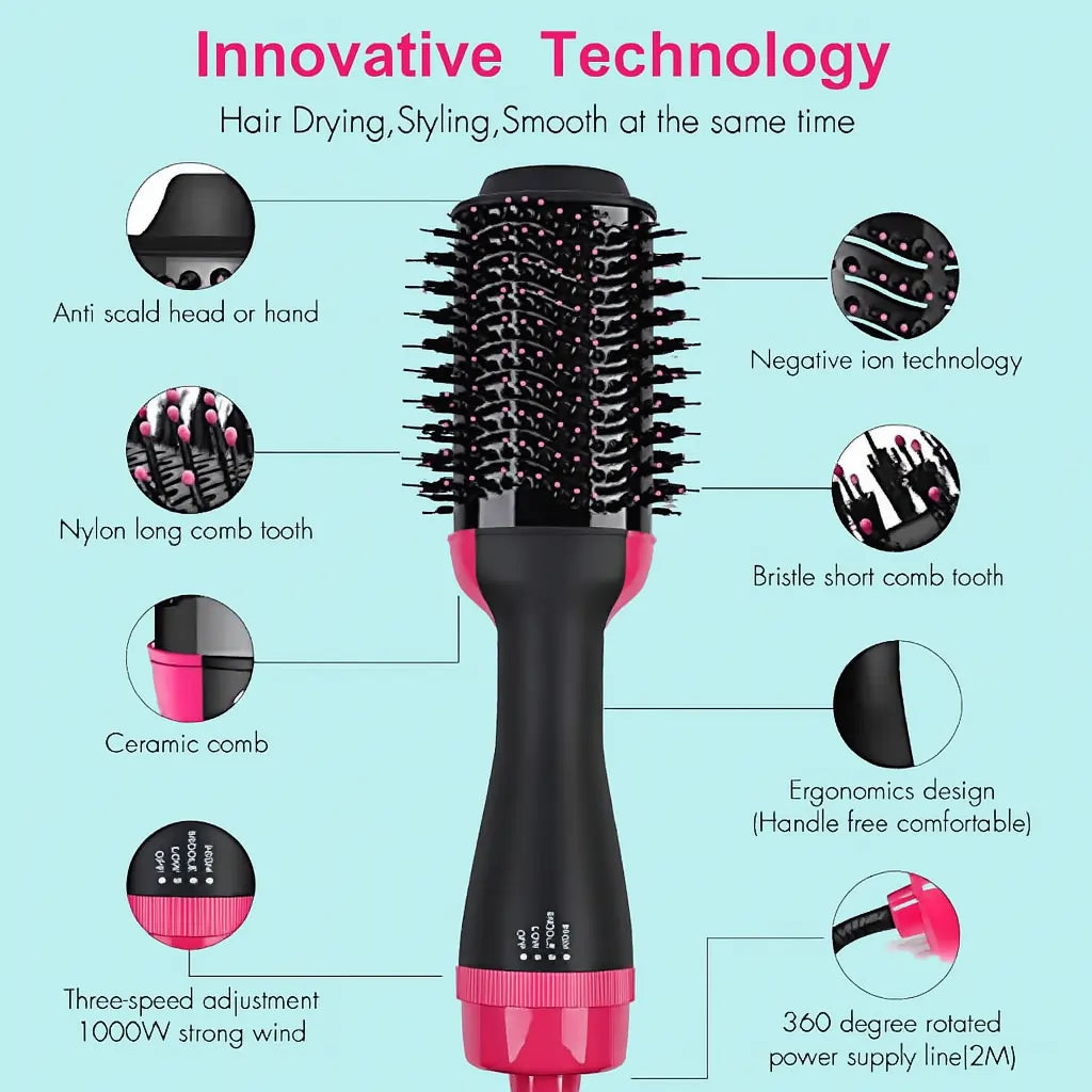 One Step Hot Air Brush Dryer & Straightener